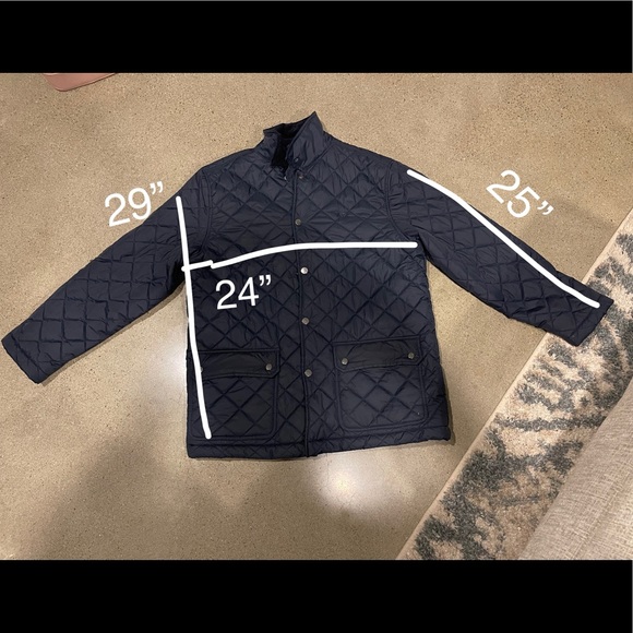 Men’s Navy Quilted Jacket - Picture 5 of 5